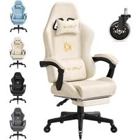 Woltu Gaming-Stuhl (1 St), Ergonomisch, mit leise Rollen, mit Verstellbarer Rückenlehne