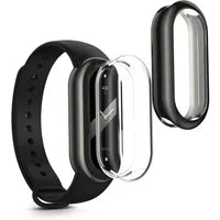 kwmobile Smartwatch-Hülle 2x Silikon Hülle für Xiaomi Mi Band 10 / Smart Band 10, Schutzhülle Fullbody Display Cover Set aus Silikon