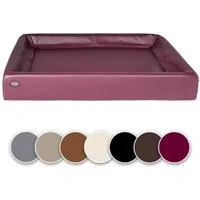 SABRO Hundekorb KUDDE Orthopädisch - Waschbar & Wasserabweisend - Ergonomisch aus, Kunstleder, Premium Hundebett mit wechselbarem Bezug für jede Hundegröße