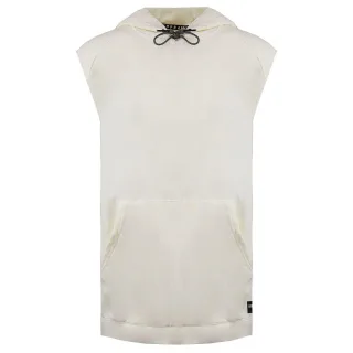 Supra Logo ärmellose Pullover Creme Herren Baumwoll Hoodie 102171 036