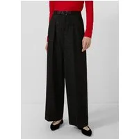 s.Oliver Chinos Hose Bundfaltenhose mit Glitzergarn und integriertem Gürtel