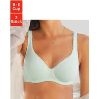 petite fleur by Lascana T-Shirt-BH (Packung, 2 Stück) mit Bügel, Baumwoll-Qualität – auch ideal für große Größen