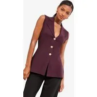 LIPSY Anzugweste Lipsy Strickpullunder mit V-Ausschnitt und Kragen (1-tlg)