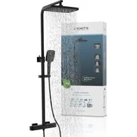 Schütte Brausegarnitur GRAN CANARIA, Höhe 115 cm, 2 Strahlart(en), Komplett-Set, Regendusche 30x20 cm, Umsteller, Antikalk, 3 Strahlarten, Thermostat