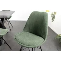 riess-ambiente Polsterstuhl SCANDINAVIA MEISTERSTÜCK grün / schwarz (Einzelartikel, 1 St), Esszimmer · Cord · Metall · Wohnzimmer · Retro Design