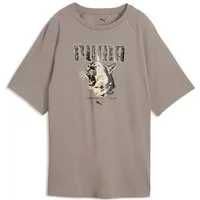 PUMA T-Shirt GRAPHICS ANIMAL RELAXED GRAPHIC TEE mit sportlichem Stil, Kurzarmdesign, Rundhalsausschnitt, unifarben