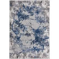Mazovia Designteppich In- & Outdoor Teppich Wetterfest & UV-beständig Balkon - Blau Grau, 80 x 150 cm, Höhe 6 mm, Kurzflor, Weich, Pflegeleicht, Flachgewebe