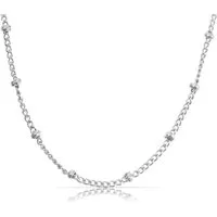 Made by Nami Edelstahlkette Minimalistische Halskette für Damen mit starkem Karabiner-Verschluss, Choker-Kette Frauen & Mädchen Filigrane Gliederkette