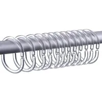 Clever-Kauf-24 Duschvorhangringe 12er Set Duschvorhangringe in klar, durchsichtig, (12-St)