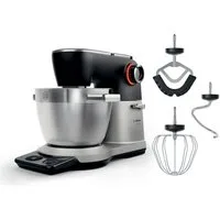 BOSCH Küchenmaschine MUMS8ZS00, Serie 8, 9 Automatikprogramme, integrierte Waage, Timer, 6l Schüssel, 1800 W, 6 l Schüssel, Edelstahlschüssel, 3 Rührwerkzeuge spülmaschinenfest, 7 Stufen, 1800 W