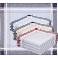 Betz Taschentuch Betz 12 Stück Herren Stoff Taschentücher Set LUX 2 40x40cm