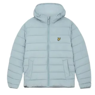 Lyle & Scott Branded Away Blaue Pufferjacke mit Kapuze
