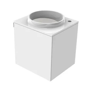Emco Asis Mineralguss Waschtisch 958227411 optiwhite, Griff links, Armaturenbohrung rechts