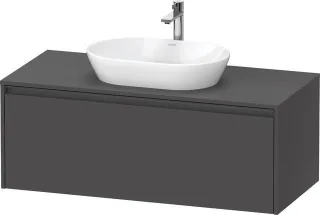 Duravit Ketho.2 Konsolenwaschtischunterbau wandhängend Graphit Matt 1200x550x459 mm - K2488704949000 K24887049490000