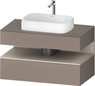 Duravit Qatego Konsolenwaschtischunterbau wandhängend Basalt Matt 1000x550x600 mm - QA4731091430000 QA4731091430000