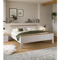 Home affaire Bettgestell COSENZA, Breite 189cm, im Landhausstil (für Matratzen 180x200 cm, ohne Lattenrost), Bett, Kastenbett, Schlafzimmer, Schlafen