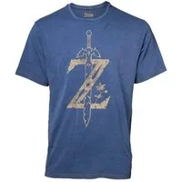 The Legend of Zelda Print-Shirt Nintendo Legend Zelda Breath of The Wild Men's Z Logo Faux Denim Herren +Jugendliche blau Gr. S M L XL XXL