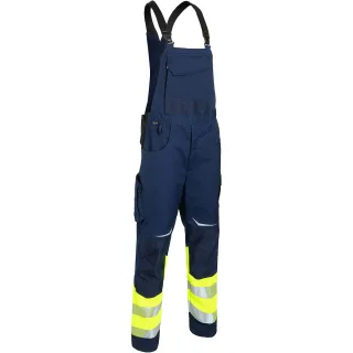 KÜBLER REFLECTIQ Latzhose Klasse 1 warngelb/dunkelblau 24K - 3208 8340-3448-24K