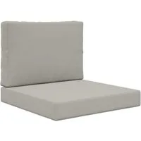 vidaXL Sitzauflage Sofakissen für draußen 2 pcs Grau Polyester, (2 St)