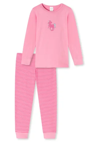 SCHIESSER - Schlafanzug lang rosa - Gr. - 140