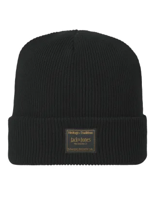 JACK&JONES - JACATTITUDE REGULAR BEANIE SN Schwarz - Gr. - ONE SIZE