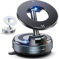 GreenHec Smartphone-Halterung Handyhalterung Auto Vakuum Saugnapf MagSafe 360° faltbar Magnet, (bis 7 Zoll, Spar-Set, Handyhalterung mit Vakuum-Saugnapf, Autohandyhalterung MagSafe Handyhalter Vakuum Phone Mount Car Mount)