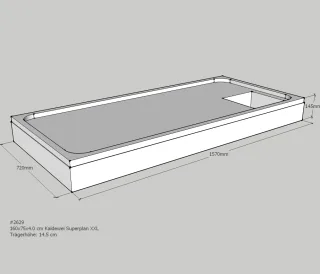 Neuesbad Wannenträger für Kaldewei Superplan XXL 160x75x4,0 SD21050
