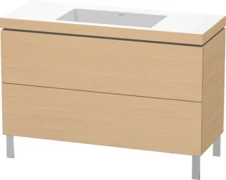 Duravit L-Cube c-bonded Set bodenstehend Natur Eiche Matt 1200x480x698 mm - LC6939N3030 LC6939N3030