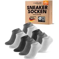 sockenkauf24 Sneakersocken Premium Sneaker Socken Herren & Damen mit Komfortbund ohne Gummidruck (20-Paar) atmungsaktive gekämmte Baumwolle, ohne Naht, Exclusive Line