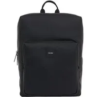Calvin Klein Cityrucksack CK ESSENTIAL SQUARED BP RUB, Freizeitrucksack, Freizeit-Bag mit Reißverschluss-Vortasche