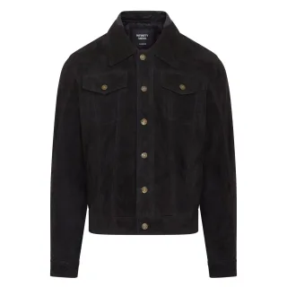 Herren Trucker Jeansjacke aus Ziegenwildleder im Westernstil - Yangon