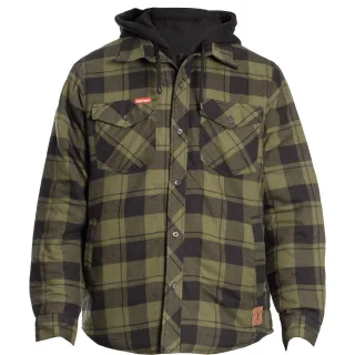 Hard Yakka gesteppte Flanelljacke Herren grüne Hemdjacke