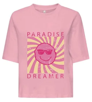 ONLY - ONLCARTY S/S TEE BOX CS JRS Romance Rose - Gr. - XS