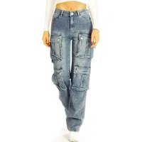 be styled Cargojeans Cargojeans Hose Jeans mit aufgesetzten Taschen - Damen - j31L-3-neu mit aufgesetzten Taschen