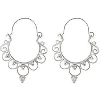 ALEXANDER YORK Paar Creolen Bali spitz, 2-tlg., 925 Sterling Silber