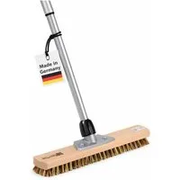 BawiTec Reinigungsbürste Schrubber 40cm Großraumschrubber mit Teleskopstiel Stiel verstellbar, Innenbereich, Aussenbereich, glatte Böden, Extra Breit