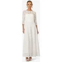 Kraimod Abendkleid mit 3/4-Ärmeln aus floraler Spitze