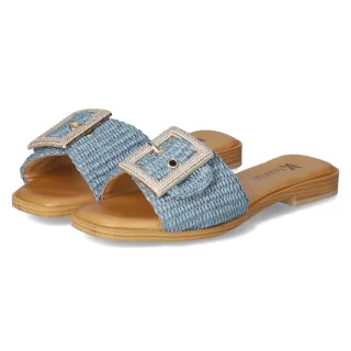 Kaerlek Pantoletten JEANS  Blau - Gr. 37 -  Echt Leder
