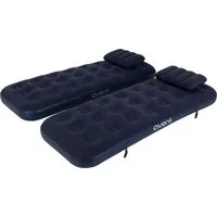 Avenli Luftbett Camping für 1 Person 2 Kissen 2x 191x73x22cm Single-Size, (Luftmatratze aufblasbar Ideal als Reisebett oder Isomatte, 1-tlg., Doppelback mit 2 Matratzen und 2 Kissen), für Indoor und Outdoor mit beflockter Oberfläche