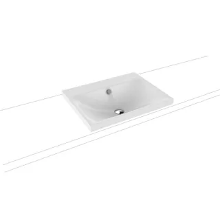 Kaldewei Silenio Aufsatzwaschtisch 903906003001 3040, 60x46x4cm, weiss Perl-Effekt, ohne Hahnloch