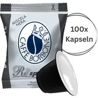 Caffè Borbone Kaffee Caffè Borbone Kaffee Kapseln Respresso, Schwarze Mischung - 100 stück, 1 x (Kompatibel mit Häuslichen Kaffeemaschinen Nespresso)