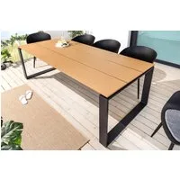 riess-ambiente Gartentisch FLOATING 210cm natur / schwarz (Einzelartikel, 1-St), Garten · Metall · Outdoor · Terrasse · Industrial Design