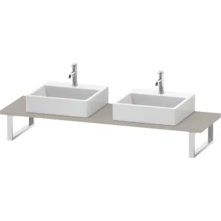 Duravit DuraStyle Konsole DS105C09191 für Aufsatzbecken, 2 Ausschnitte, Stärke 3 cm, Taupe