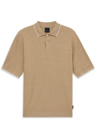 Bugatti Herren Poloshirt gestrickt in Regular Fit