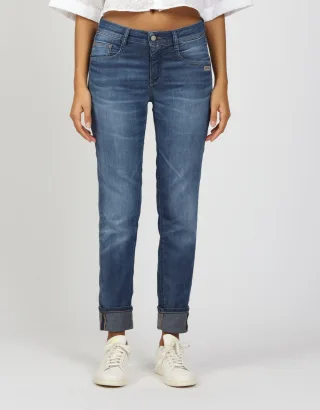 GANG Damen Jeans 94AMELIE - relaxed fit Jeans basic midblue wash