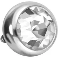 PIERCINGLINE Piercing-Set Titan Schraubkugel mit Außengewinde KRISTALL (Schraub-Aufsätze, 1-tlg)