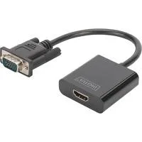 VGA > HDMI Konverter, Adapter schwarz, 15cm