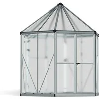 Palram - Canopia Gewächshaus Hexa, Herstellergaratie 5 Jahre, Hohe Bruchfestigkeit, LxHxB 212x245x114cm