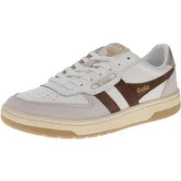 Gola Gola Hawk - Damen Sneaker - White-Dark Brown-Gold Sneaker