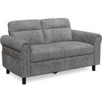 Bealife 2-Sitzer Kleine Couch, mit Armlehne und Seitentasche, 152 x 76 x 84 cm